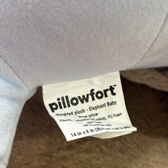 Pillowfort Blue Baby Elephant Weighted Plush 14" Sensory Stuffed Animal - Picture 6 of 6